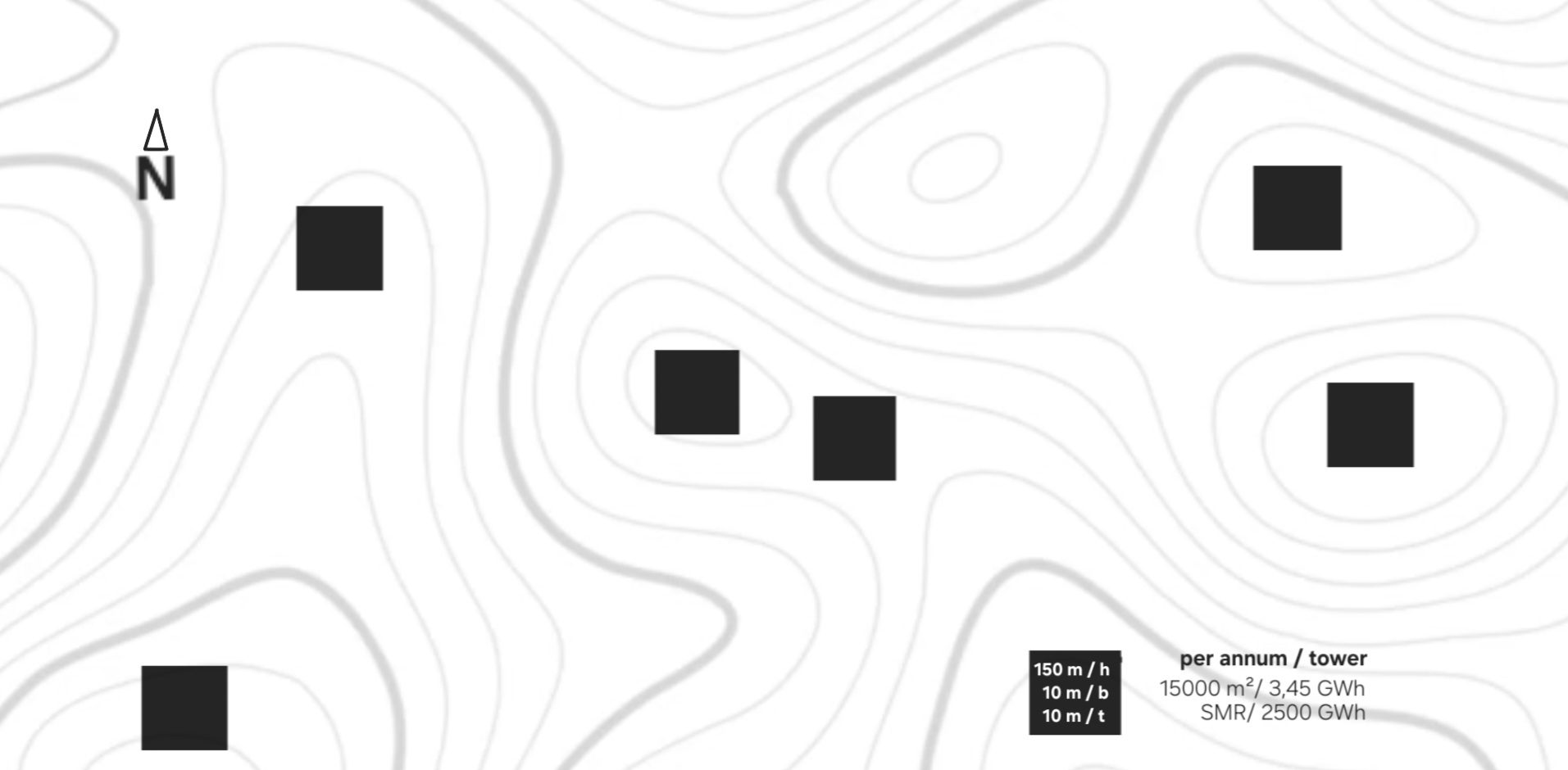 Vertical Hybrid Power Towert I Example Topography I Energy Performance per annum I All rights reserved. 2026 Jasmin Liebetrau