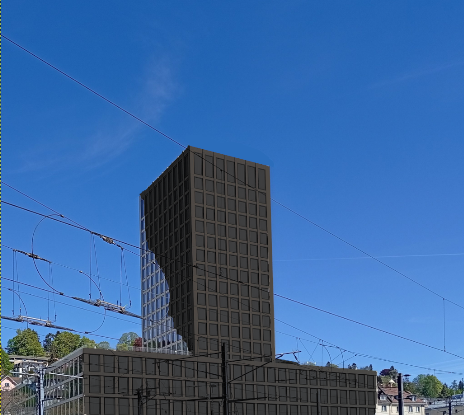 Building modification with Solar Panel Covering I St. Gallen - Switzerland I Graphic I 2026 © Jasmin Liebetrau