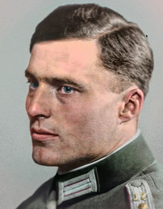 Claus Graf Schenk von Stauffenberg 1907-1944 I hand colored monochrome photography